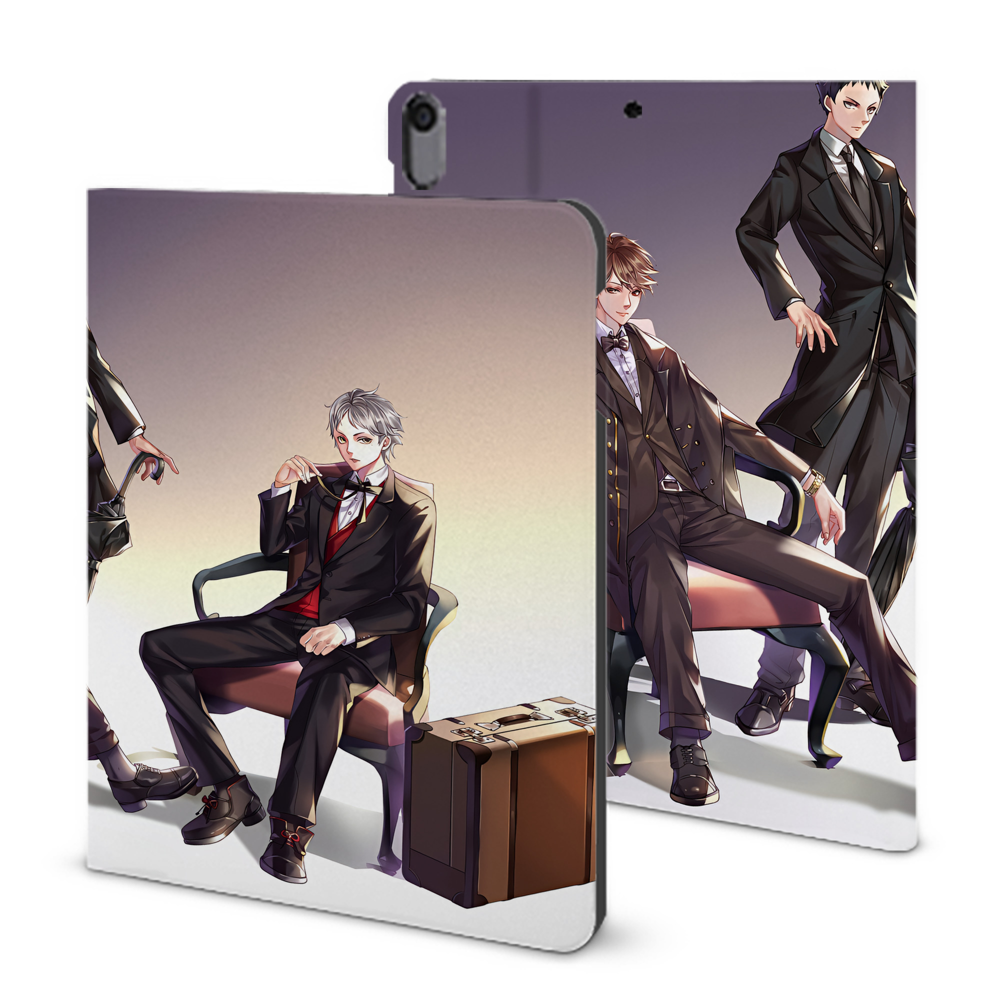 （画像用） ハイキュー!! Haikyu!! IPad ケース ブック型 PUレザー TPU 耐衝撃 軽量 薄型 ペン収納なし 全面保護 IPad 各モデル対応